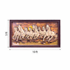 Mysore Wooden Inlay Running Horse Wall Panel