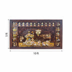 Mysore Wooden Inlay Rosewood Geethopadesam Panel