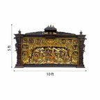 Mysore Wooden Inlay Wooden Shiva Leela Panel