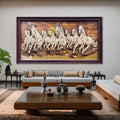 Mysore Wooden Inlay Running Horse Wall Panel