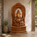 Wooden Ganesh Statue