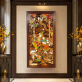 Mysore Wooden Inlay Radha Krishna Wall Panel