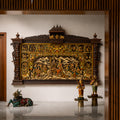 Mysore Wooden Inlay Wooden Shiva Leela Panel