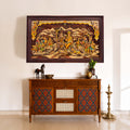 Mysore Wooden Inlay Shiva Leela Panel