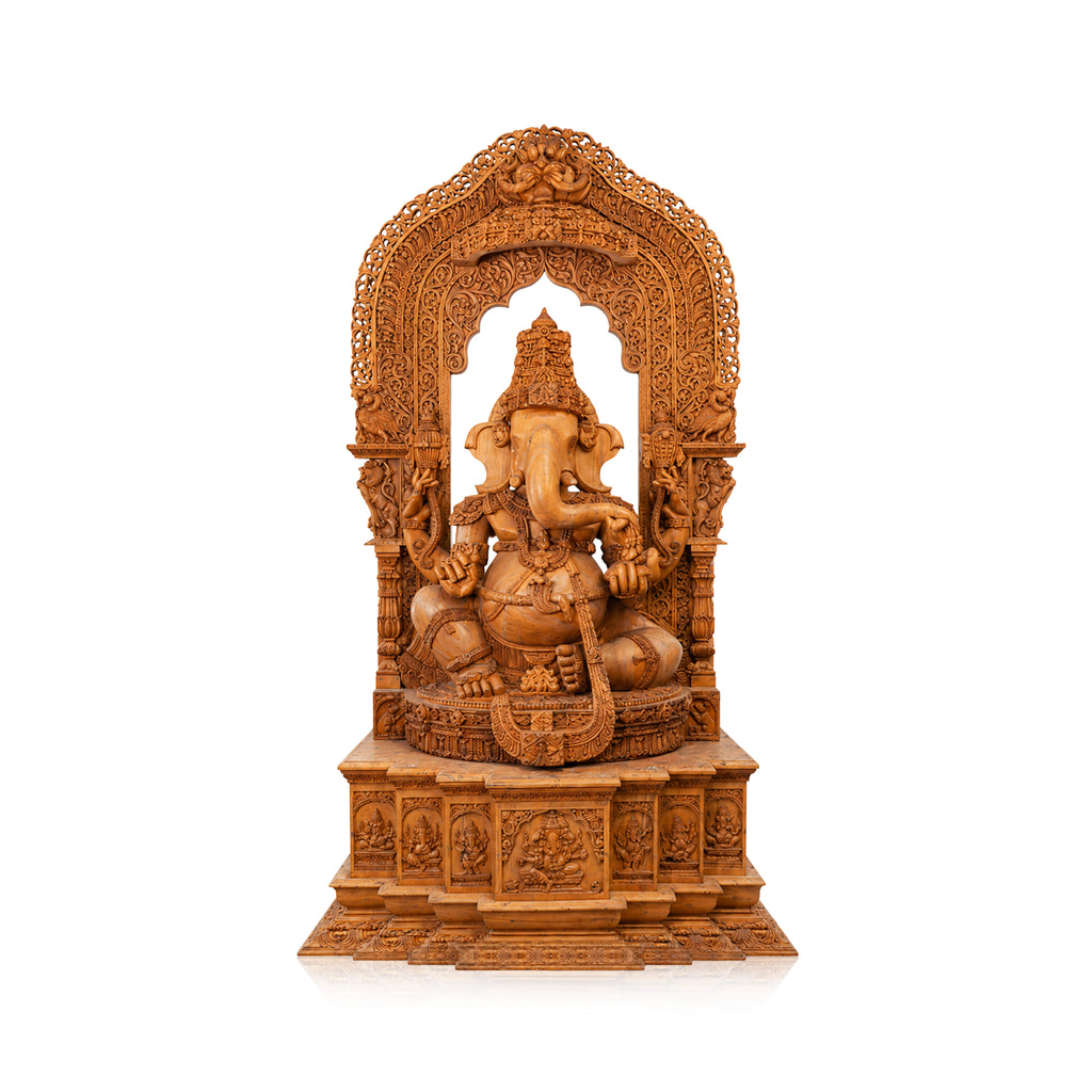 Wooden Ganesh Statue