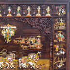 Mysore Wooden Inlay Rosewood Geethopadesam Panel