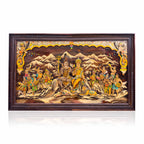 Mysore Wooden Inlay Shiva Leela Panel