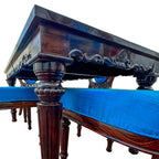 Hand-Carved Rosewood 4-Seater Dining Table Set